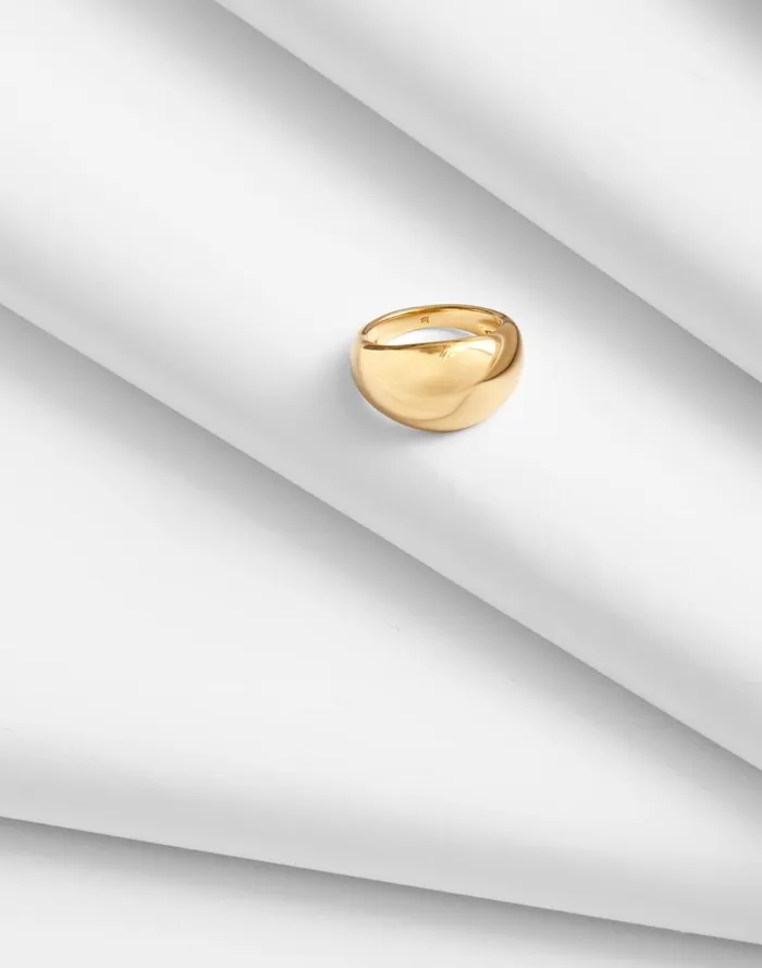 Women Jewelry Madewell DemiFine Chunky Dome Ring 14k Gold