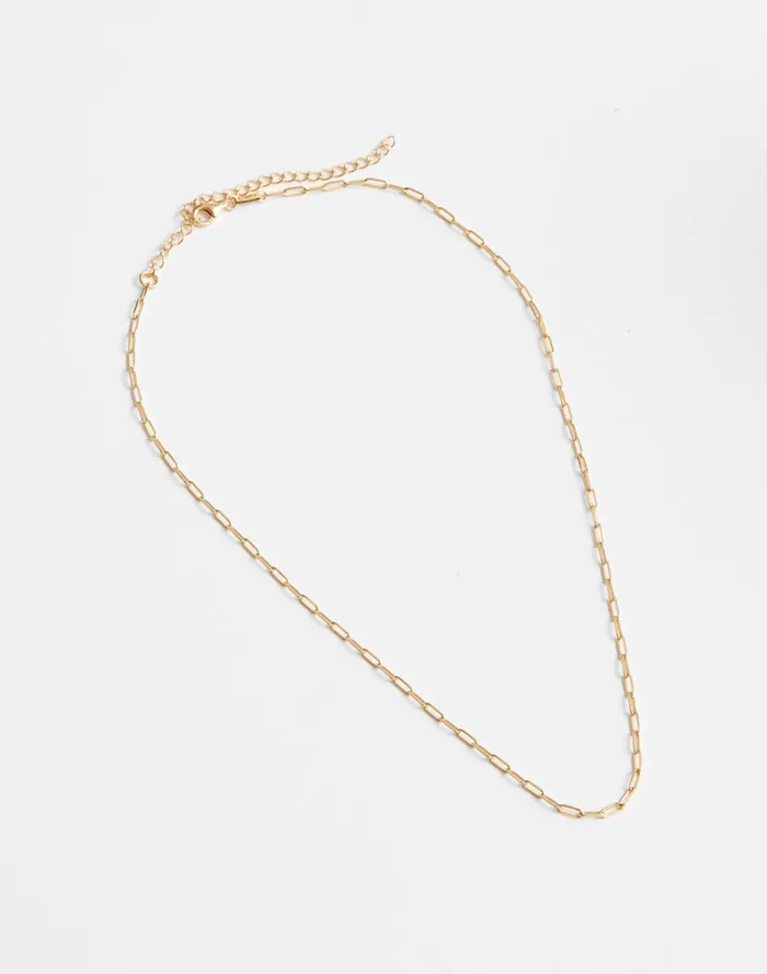 Women Jewelry Madewell DemiFine Paperclip Chain Necklace 14k Gold