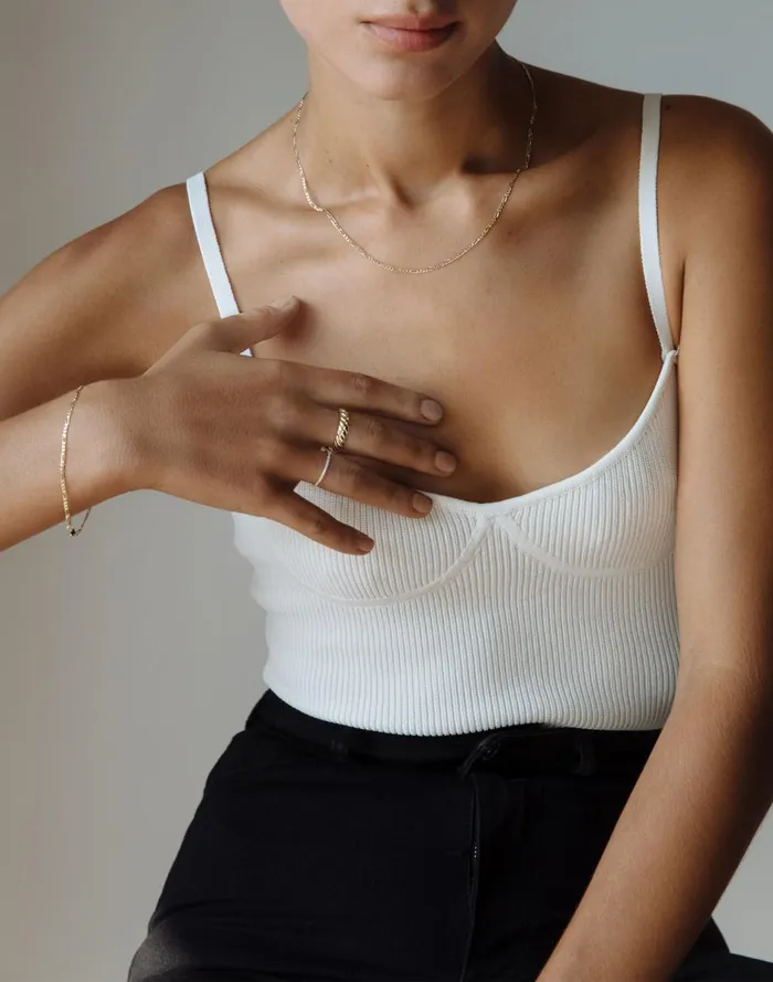 Women Jewelry Madewell Kinn 14k Gold Kyle Figaro Chain Necklace Gold