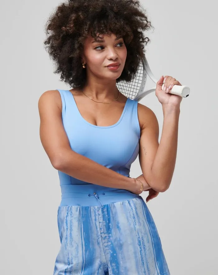 Women Jumpsuits and Rompers TravisMathew DAWN GLOW TECH WOVEN ROMPER Cornflower Blue Multi Women Jumpsuits and Rompers TravisMathew DAWN GLOW TECH WOVEN ROMPER Cornflower Blue Multi