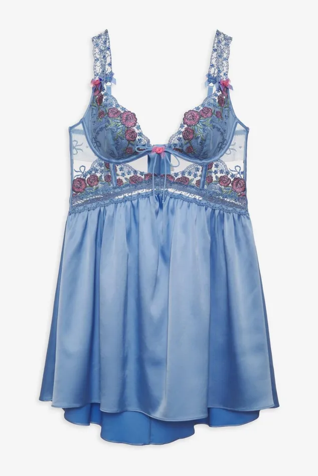 Women Katara Slip Dress Blue For Love and Lemons Lingerie Women Katara Slip Dress Blue For Love and Lemons Lingerie