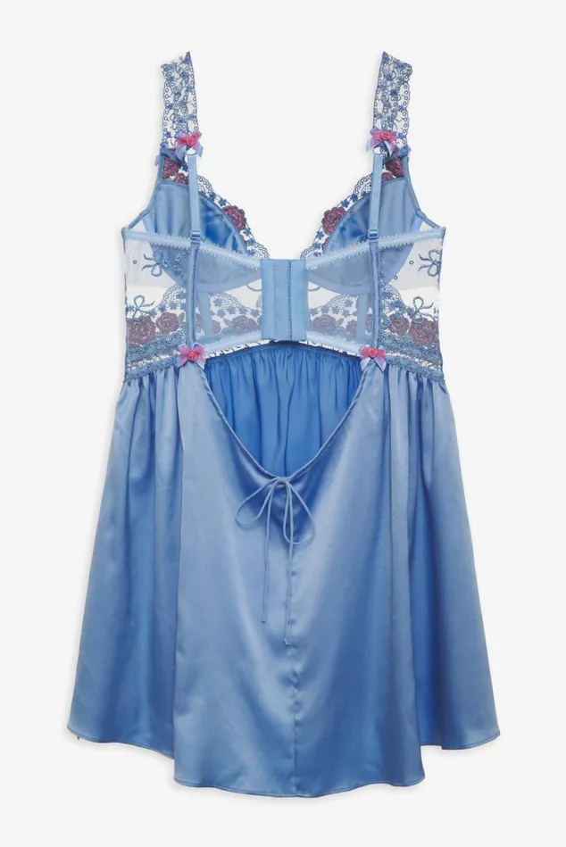 Women Katara Slip Dress Blue For Love and Lemons Lingerie Women Katara Slip Dress Blue For Love and Lemons Lingerie