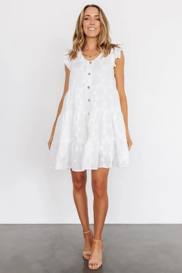 Women Kayla Button Up Short Dress Off White Baltic Born Cover Up Women Kayla Button Up Short Dress Off White Baltic Born Cover Up
