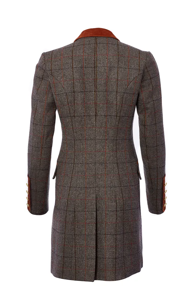 Women Kempton Coat Mid Blue Check Holland Cooper Tailoring