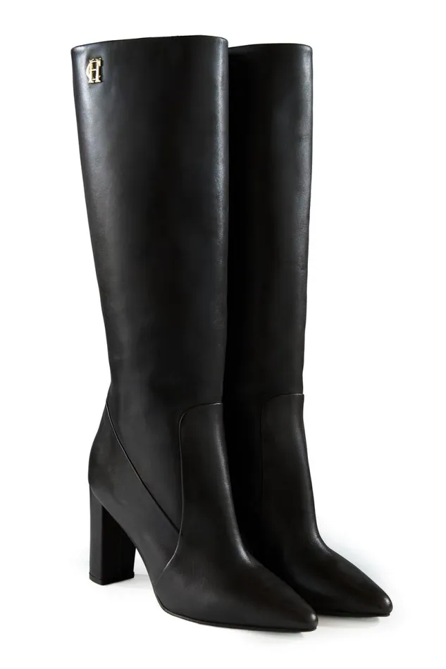 Women Kensington Knee Boot Black Leather Holland Cooper Boots Women Kensington Knee Boot Black Leather Holland Cooper Boots