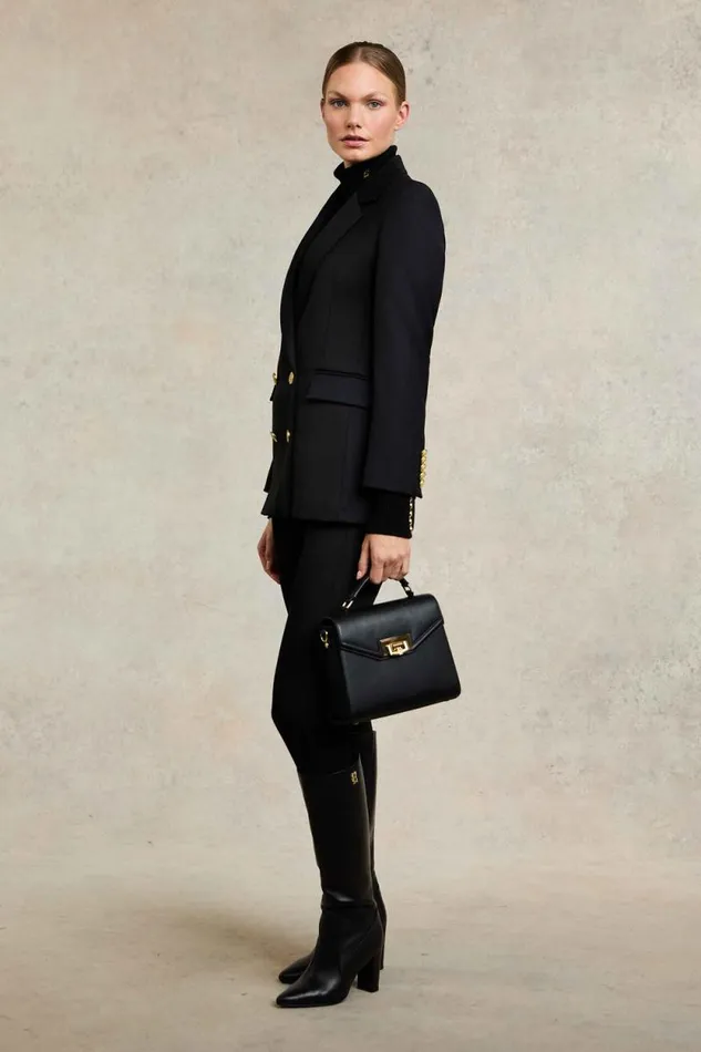 Women Kensington Knee Boot Black Leather Holland Cooper Boots Women Kensington Knee Boot Black Leather Holland Cooper Boots