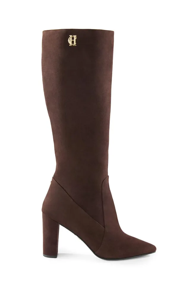 Women Kensington Knee Boot Chocolate Suede Holland Cooper Boots Women Kensington Knee Boot Chocolate Suede Holland Cooper Boots