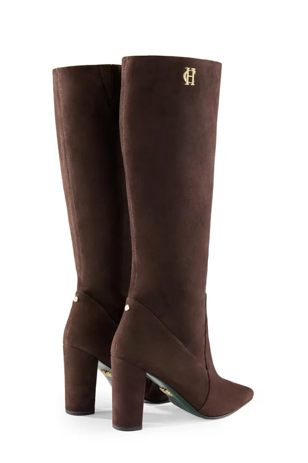 Women Kensington Knee Boot Chocolate Suede Holland Cooper Boots Women Kensington Knee Boot Chocolate Suede Holland Cooper Boots