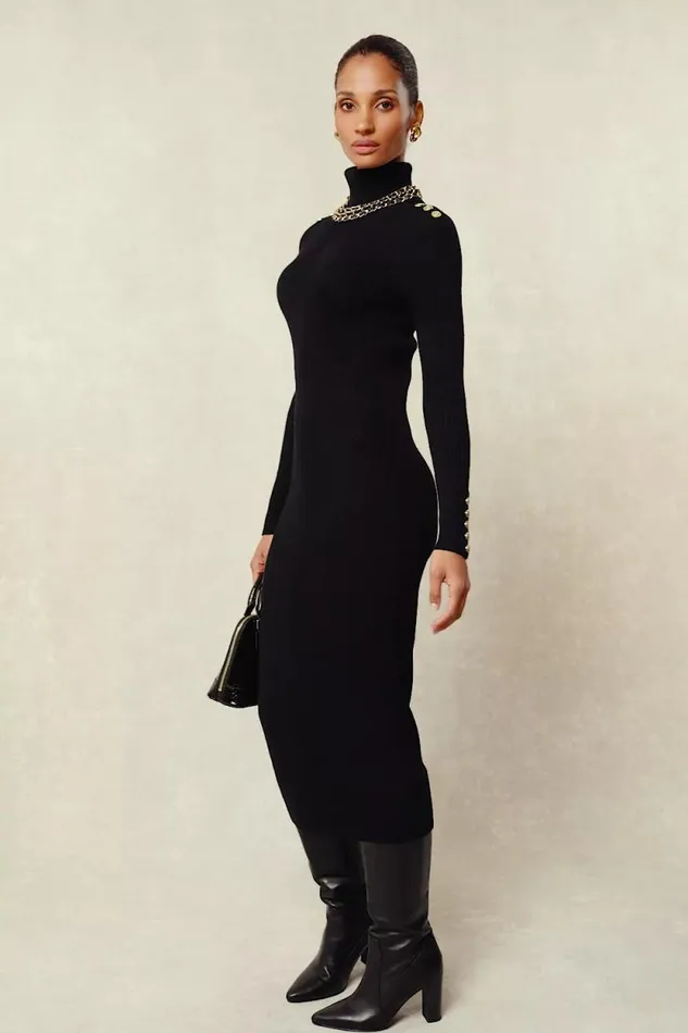 Women Kensington Midi Jumper Dress Black Holland Cooper Dresses Women Kensington Midi Jumper Dress Black Holland Cooper Dresses
