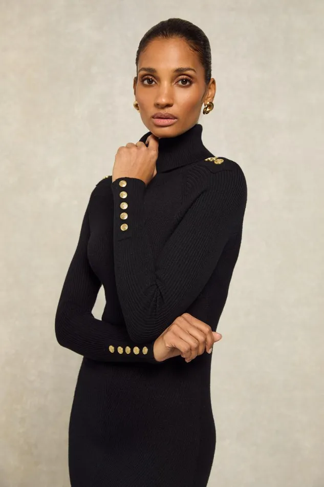 Women Kensington Midi Jumper Dress Black Holland Cooper Dresses Women Kensington Midi Jumper Dress Black Holland Cooper Dresses