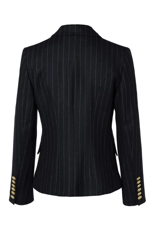 Women Knightsbridge Blazer Navy Chalk Pinstripe Holland Cooper Tailoring