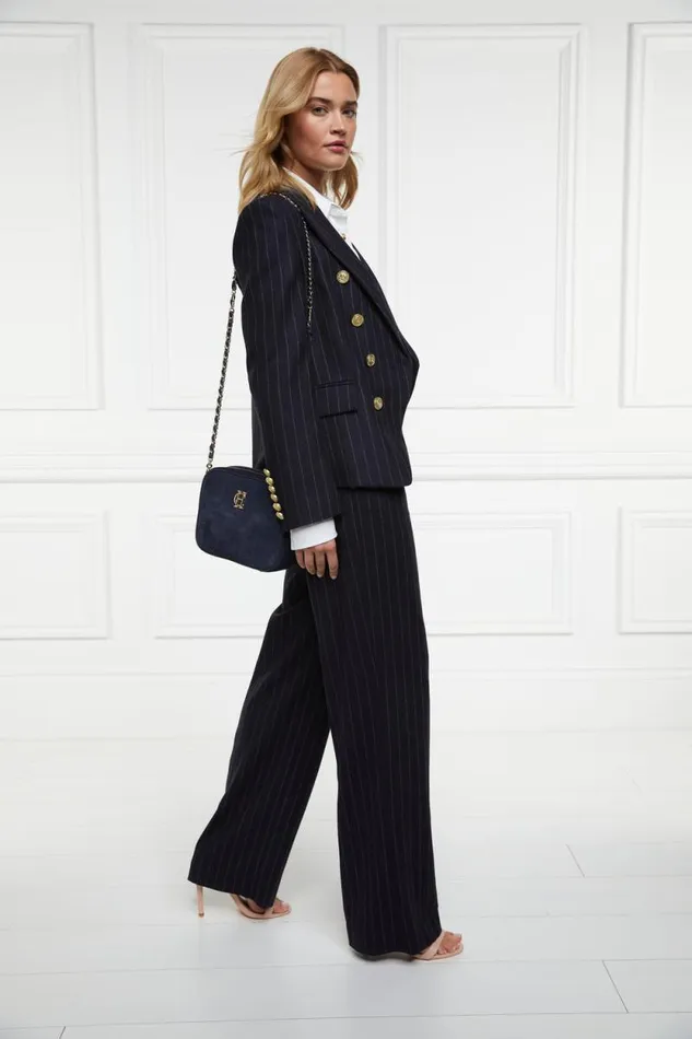 Women Knightsbridge Blazer Navy Chalk Pinstripe Holland Cooper Tailoring