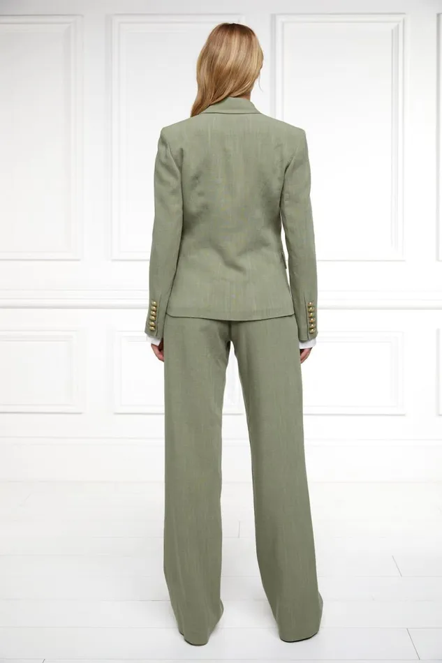 Women Knightsbridge Blazer Sage Linen Holland Cooper Tailoring