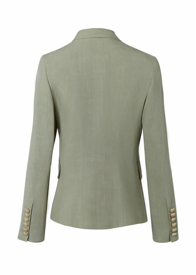 Women Knightsbridge Blazer Sage Linen Holland Cooper Tailoring