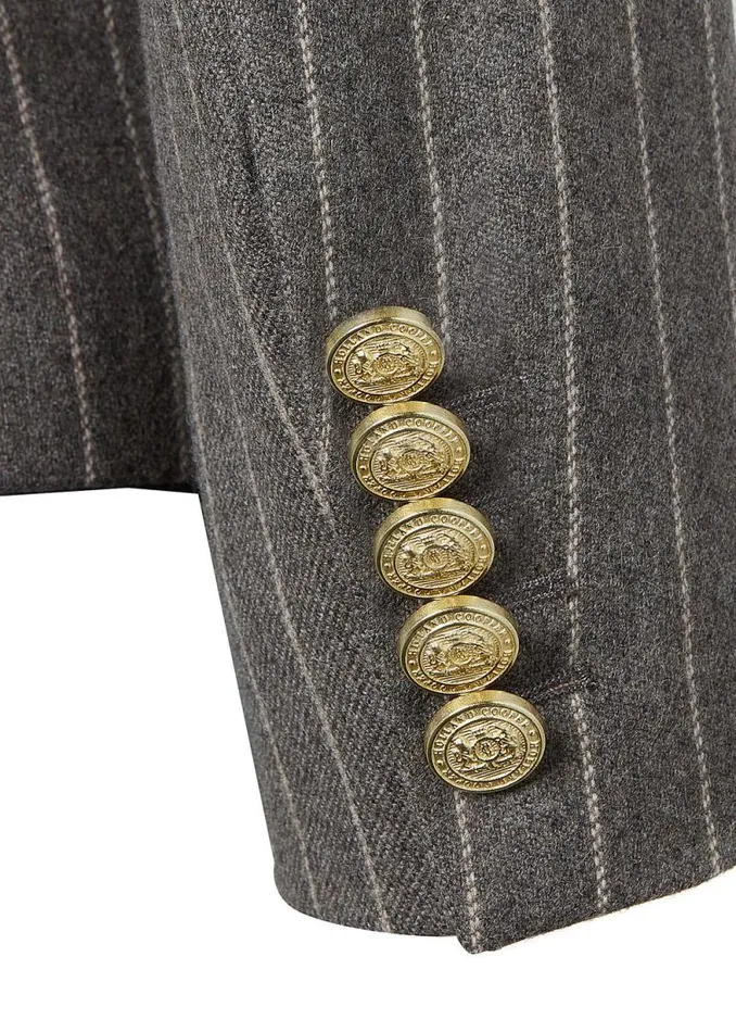 Women Knightsbridge Blazer Soft Grey Pinstripe Holland Cooper Tailoring