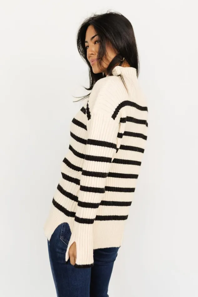 Women Landell Striped Sweater Ivory Black Baltic Born Sweaters Women Landell Striped Sweater Ivory Black Baltic Born Sweaters