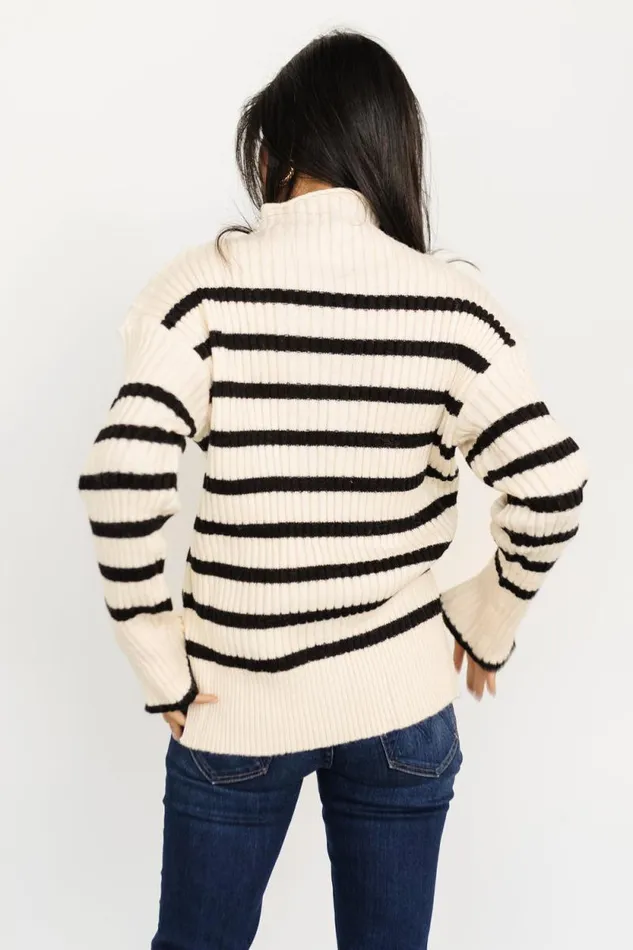 Women Landell Striped Sweater Ivory Black Baltic Born Sweaters Women Landell Striped Sweater Ivory Black Baltic Born Sweaters