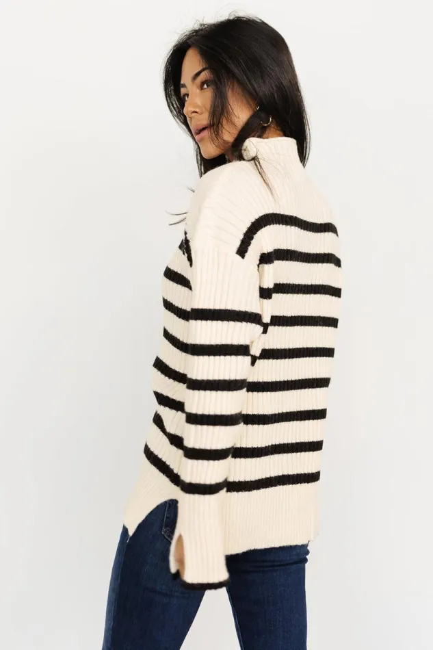 Women Landell Striped Sweater Ivory Black Baltic Born Sweaters Women Landell Striped Sweater Ivory Black Baltic Born Sweaters
