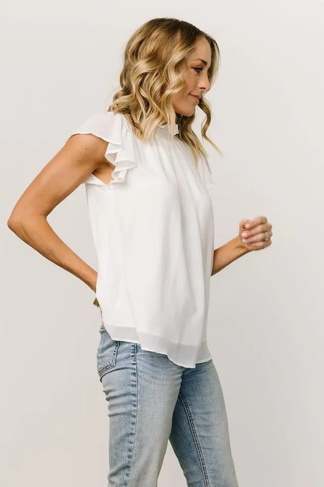 Women Leah Mock Neck Top Off White Baltic Born Blouses and Shirts Women Leah Mock Neck Top Off White Baltic Born Blouses and Shirts