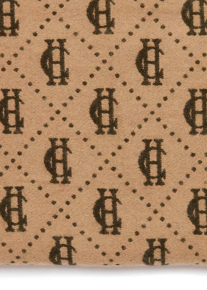 Women Lightweight Monogram Scarf Light Camel Forest Green Holland Cooper Scarves Women Lightweight Monogram Scarf Light Camel Forest Green Holland Cooper Scarves