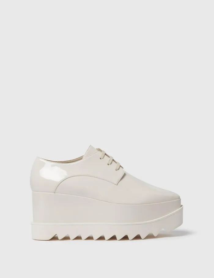 Women Limited Edition Elyse Monochrome Platforms Pearl White Stella McCartney Wedges
