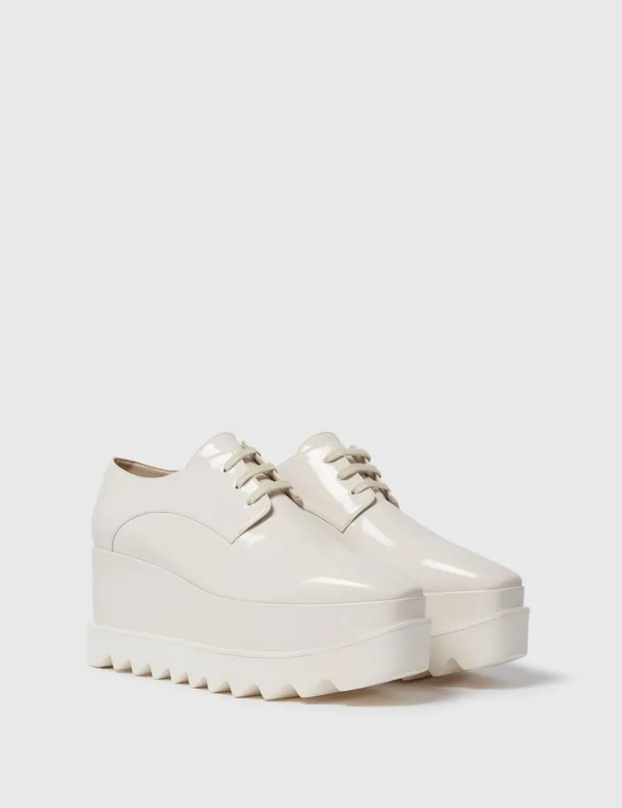 Women Limited Edition Elyse Monochrome Platforms Pearl White Stella McCartney Wedges