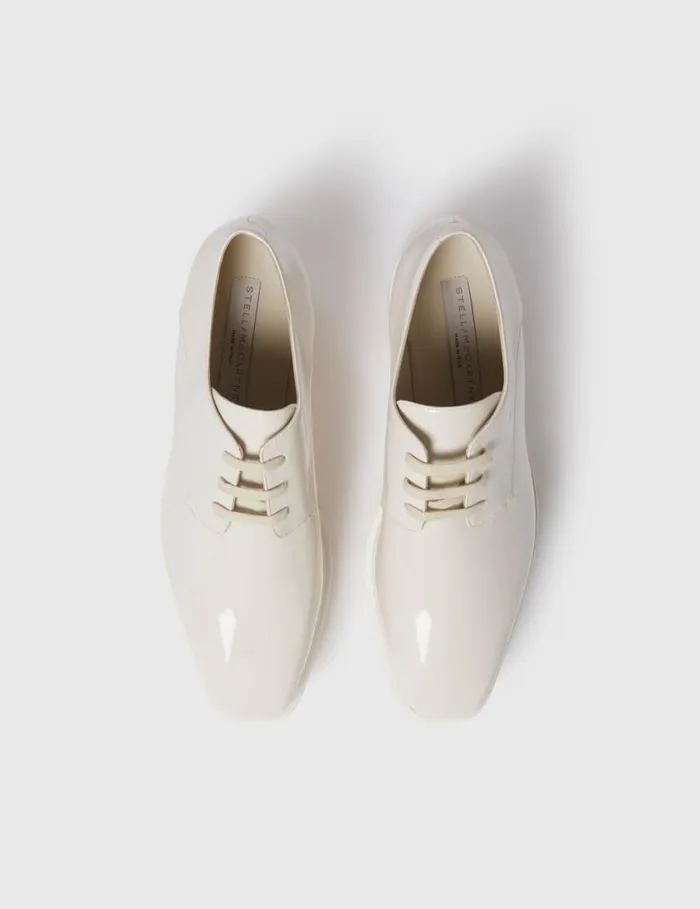 Women Limited Edition Elyse Monochrome Platforms Pearl White Stella McCartney Wedges