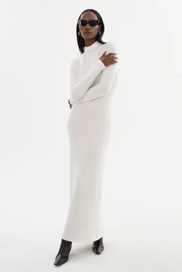 Women LINDSAY Knit Maxi Dress White LAMARQUE Dresses Women LINDSAY Knit Maxi Dress White LAMARQUE Dresses