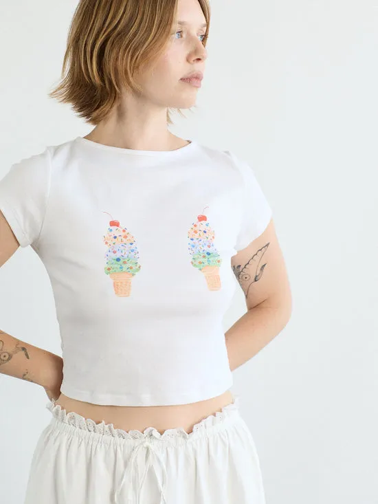 Women Lisa Says Gah Alex Tee Ice Cream Cones Tops