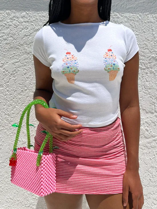 Women Lisa Says Gah Alex Tee Ice Cream Cones Tops