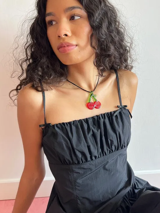 Women Lisa Says Gah Cherry Necklace Cherry Jewelry