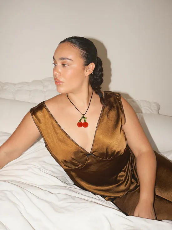 Women Lisa Says Gah Cherry Necklace Cherry Jewelry