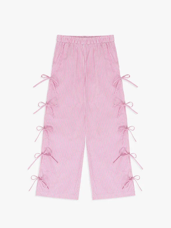 Women Lisa Says Gah Evelyn Tie Pant Pink Stripe Bottoms Women Lisa Says Gah Evelyn Tie Pant Pink Stripe Bottoms