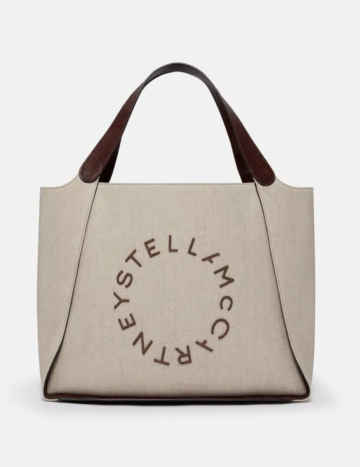 Women Logo Large Tote Bag Birch White Stella McCartney TopHandle Bags