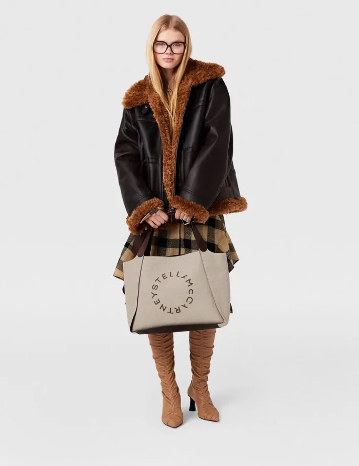 Women Logo Large Tote Bag Birch White Stella McCartney TopHandle Bags Women Logo Large Tote Bag Birch White Stella McCartney TopHandle Bags
