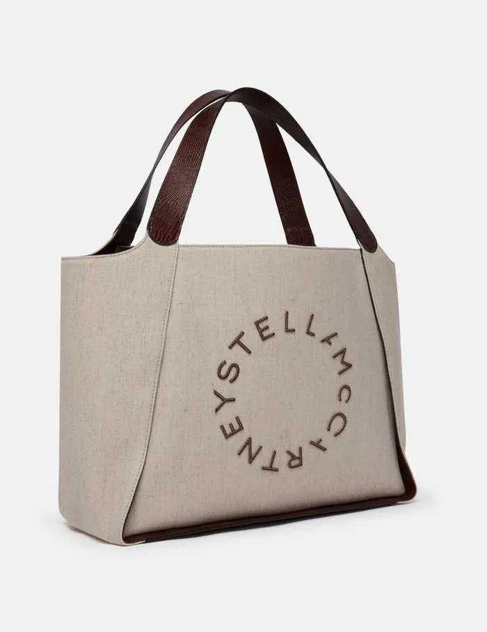 Women Logo Large Tote Bag Birch White Stella McCartney TopHandle Bags Women Logo Large Tote Bag Birch White Stella McCartney TopHandle Bags