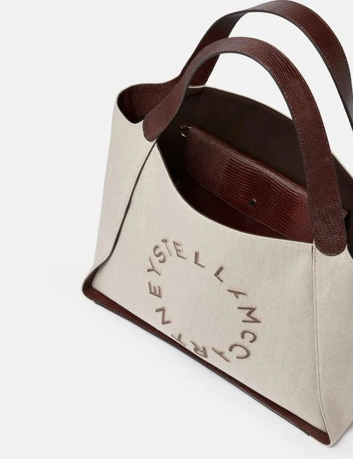 Women Logo Large Tote Bag Birch White Stella McCartney TopHandle Bags Women Logo Large Tote Bag Birch White Stella McCartney TopHandle Bags