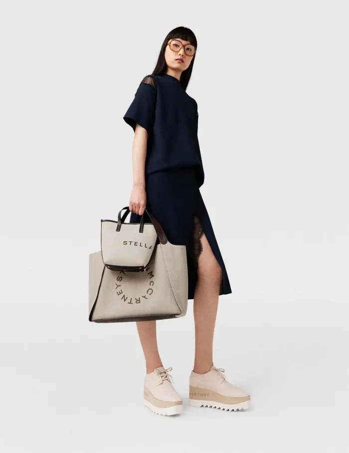 Women Logo Large Tote Bag Birch White Stella McCartney TopHandle Bags Women Logo Large Tote Bag Birch White Stella McCartney TopHandle Bags