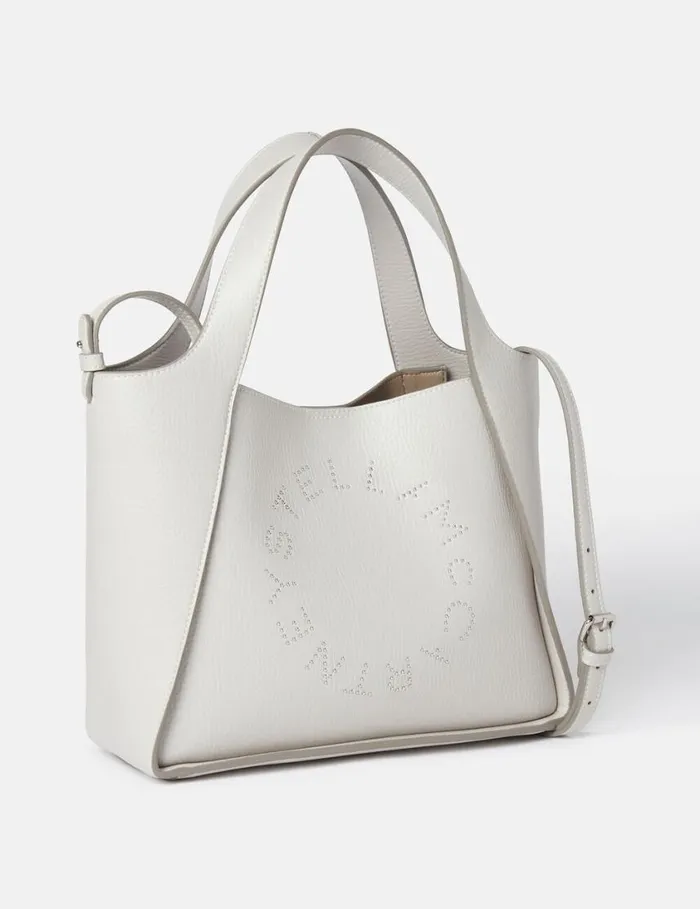 Women Logo Top Handle Crossbody Tote Bag Fog Grey Stella McCartney Tote Bags Women Logo Top Handle Crossbody Tote Bag Fog Grey Stella McCartney Tote Bags