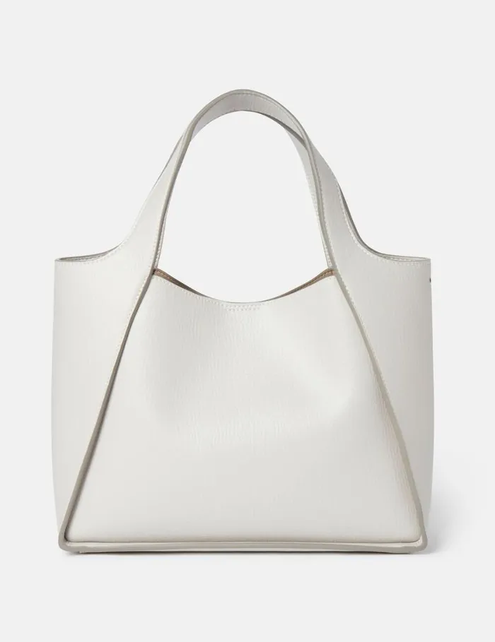 Women Logo Top Handle Crossbody Tote Bag Fog Grey Stella McCartney Tote Bags Women Logo Top Handle Crossbody Tote Bag Fog Grey Stella McCartney Tote Bags