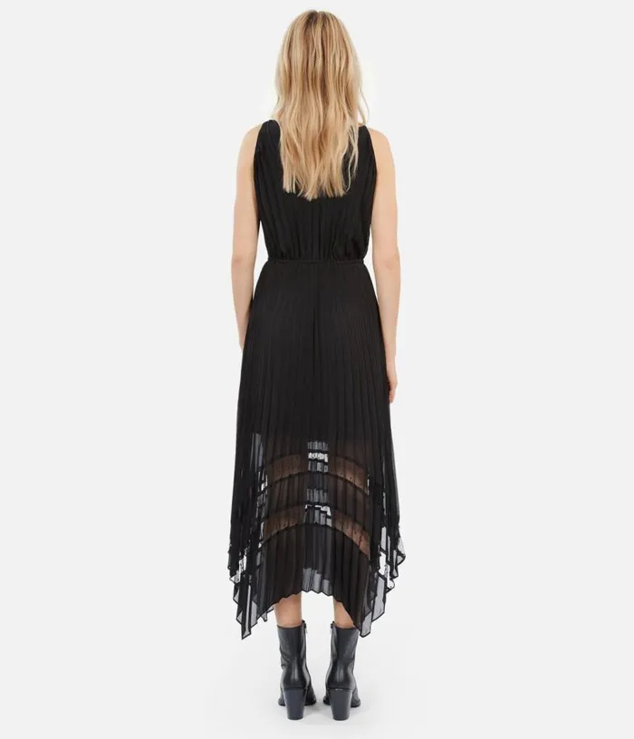 Women Long Black Pleated Dress THE KOOPLES Dresses and Jumpsuits
