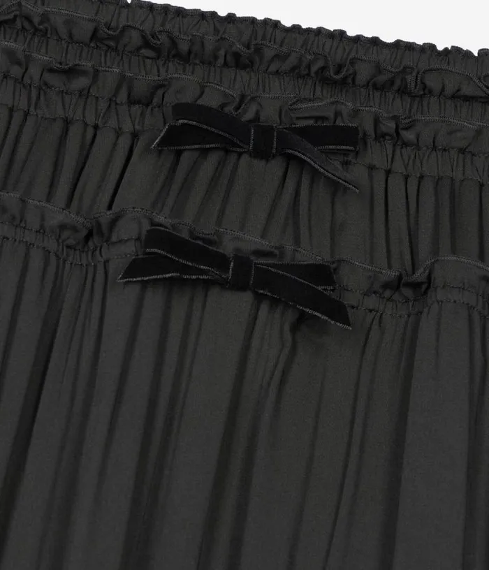 Women Long Black Skirt With Bows THE KOOPLES Skirts and Shorts