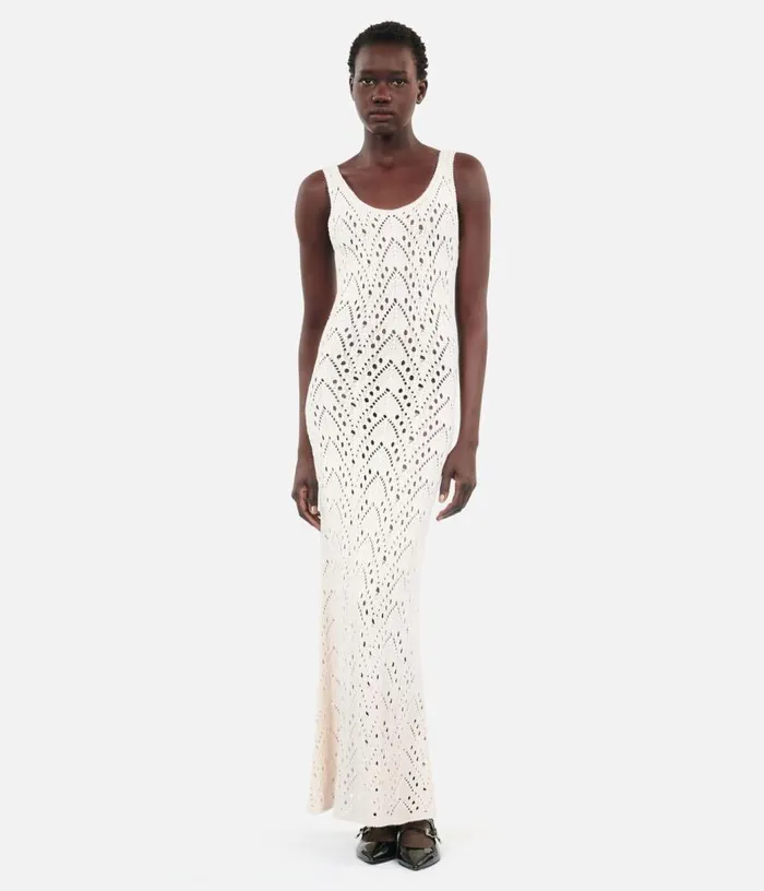 Women Long Ecru Knit Dress THE KOOPLES Dresses and Jumpsuits