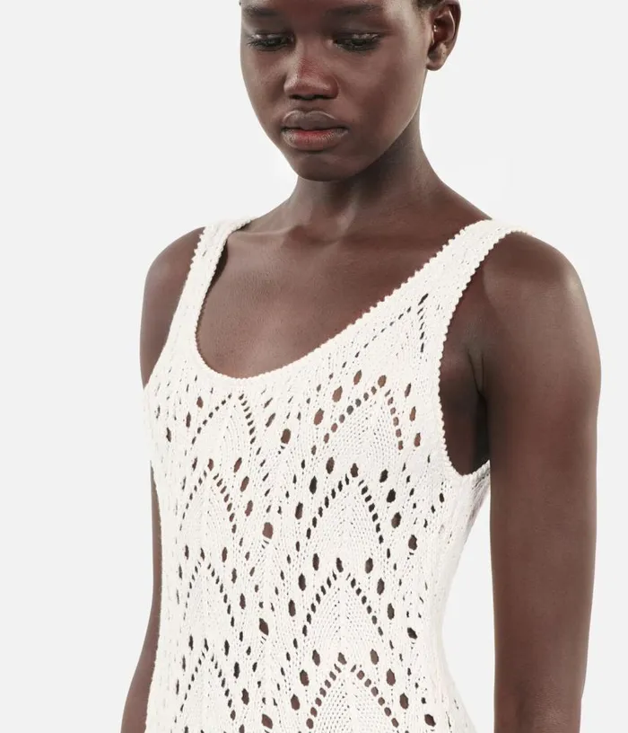 Women Long Ecru Knit Dress THE KOOPLES Dresses and Jumpsuits