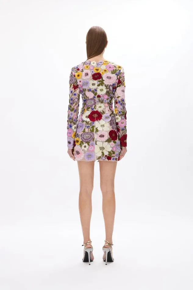 Women Long Sleeve Dresses Rachel Gilbert Nya Mini Multi