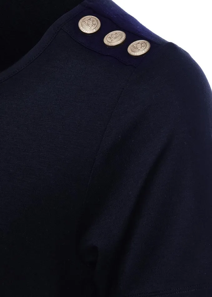 Women Long Sleeve VNeck Tee Ink Navy Holland Cooper Tops Women Long Sleeve VNeck Tee Ink Navy Holland Cooper Tops