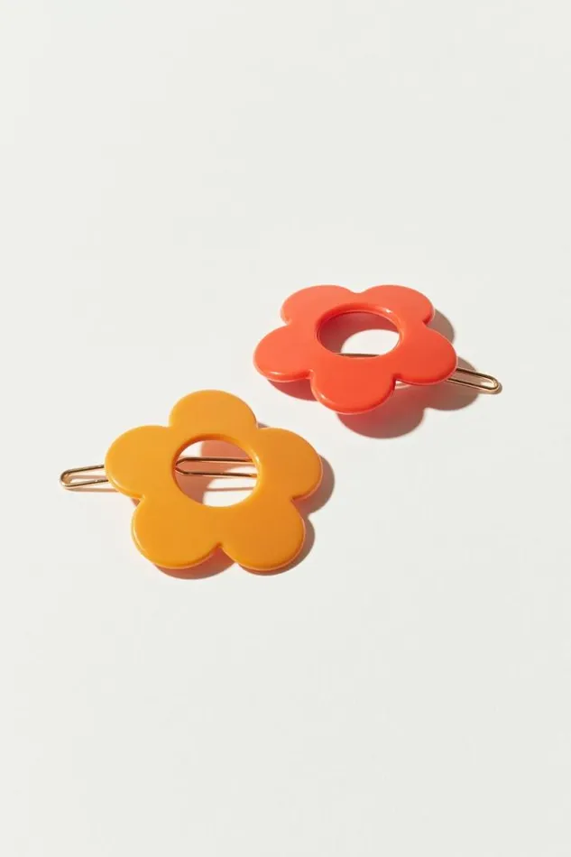 Women Lucky Brand Hair Accessories Retro Flower Barrette Multi