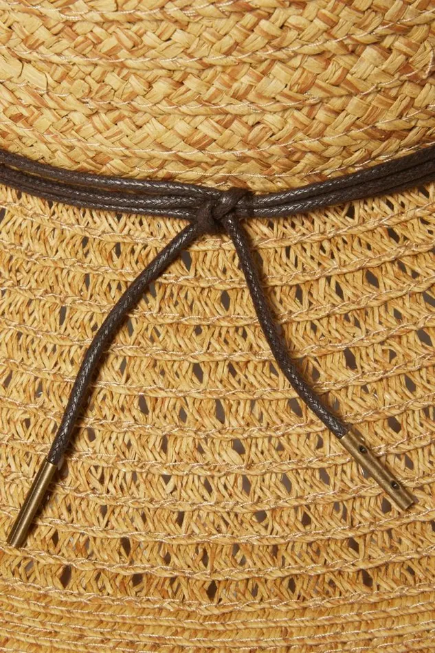 Women Lucky Brand Hats Open Weave Boater With Leather Tie Medium Brown Women Lucky Brand Hats Open Weave Boater With Leather Tie Medium Brown