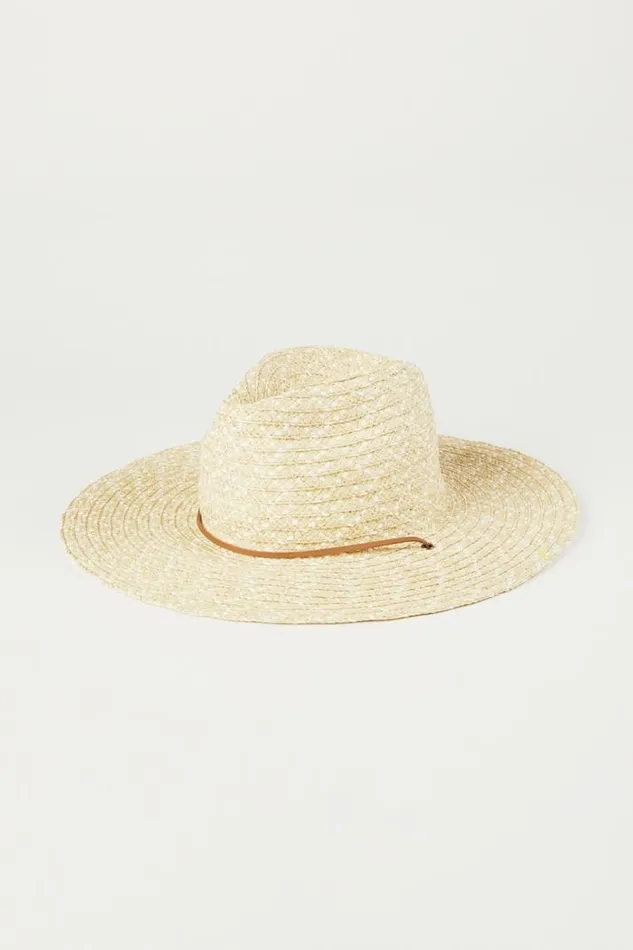 Women Lucky Brand Hats Straw Ranger Chin Strap Hat Natural