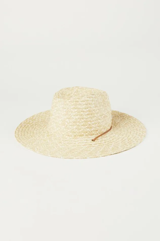 Women Lucky Brand Hats Straw Ranger Chin Strap Hat Natural